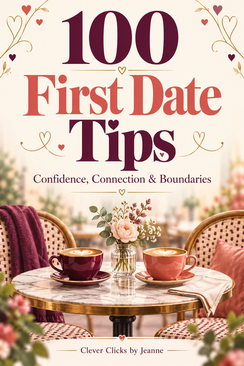 100 First Date Tips book cover by Clever Clicks by Jeanne