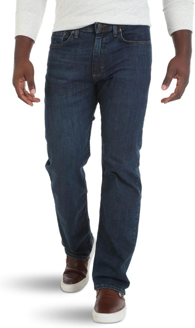 Wrangler Authentics men's dark wash relaxed fit jeans