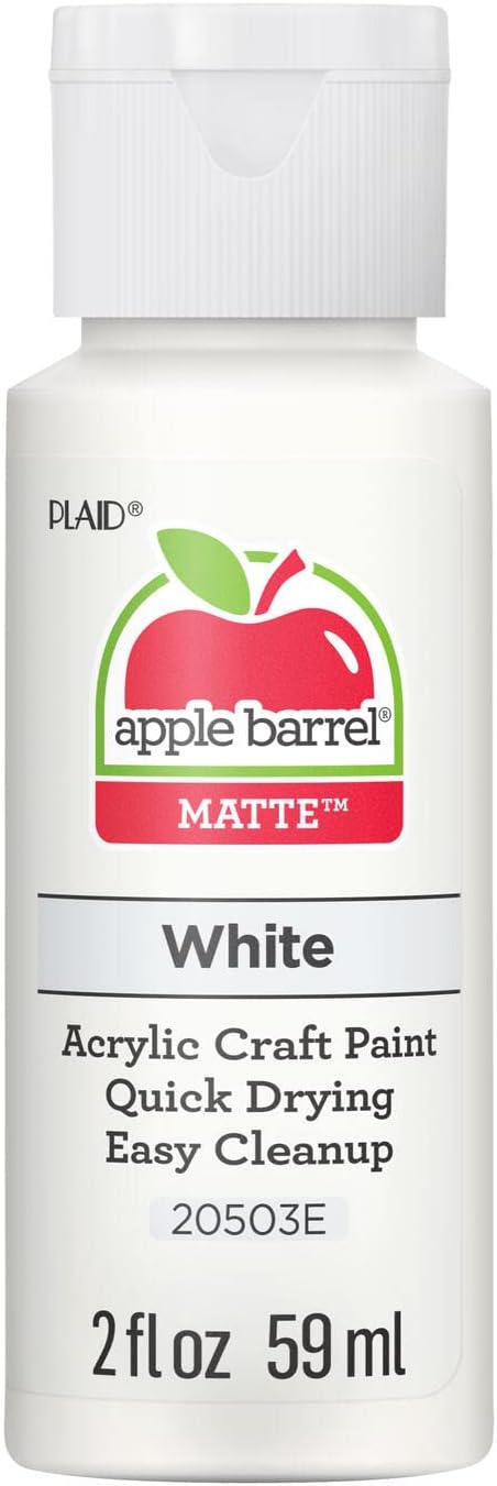 Apple Barrel Acrylic Craft Paint – 2 oz, White