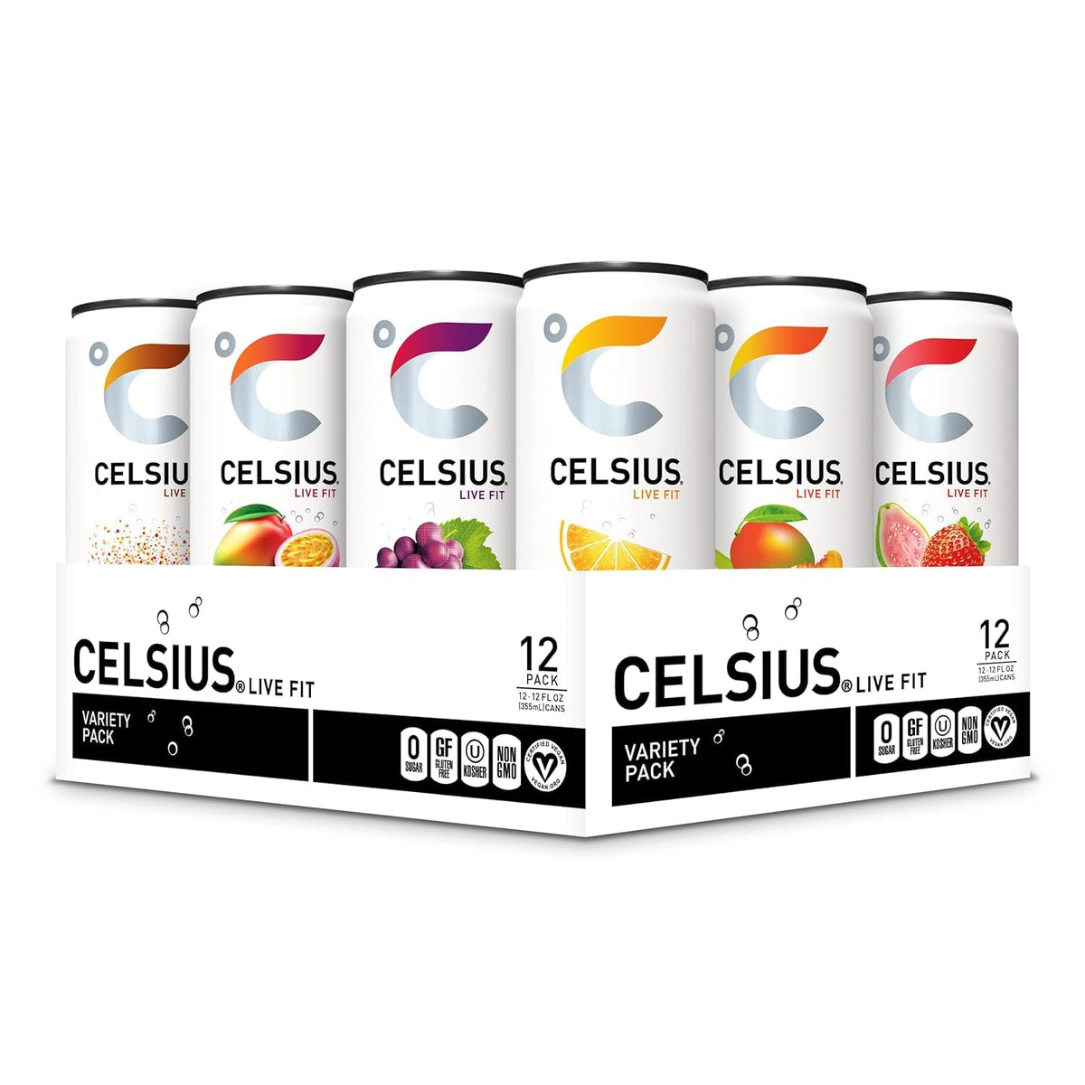 CELSIUS Energy Drink Variety Pack – 12 Fl Oz, 12 Cans