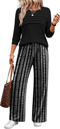 WIHOLL Long Sleeve Lounge Sets for Women 2 Piece Fall Outfits 2026 Fashion