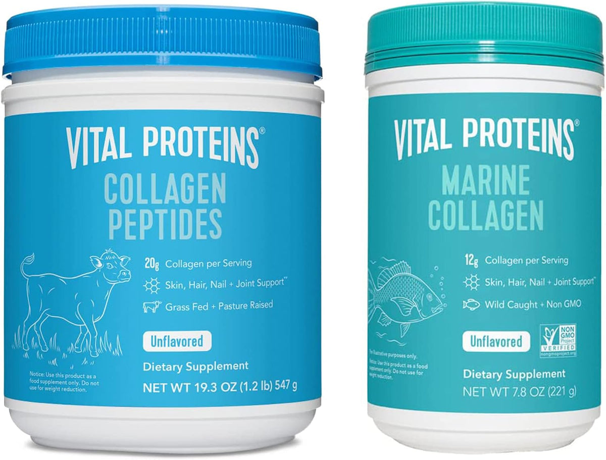 Vital Proteins Collagen Peptides Powder, Unflavored & Marine