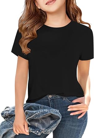 Girls Short Sleeve Crewneck Tees (5-14 Years)
