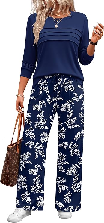 WIHOLL Long Sleeve Lounge Sets for Women 2 Piece Fall Outfits 2026 Fashion