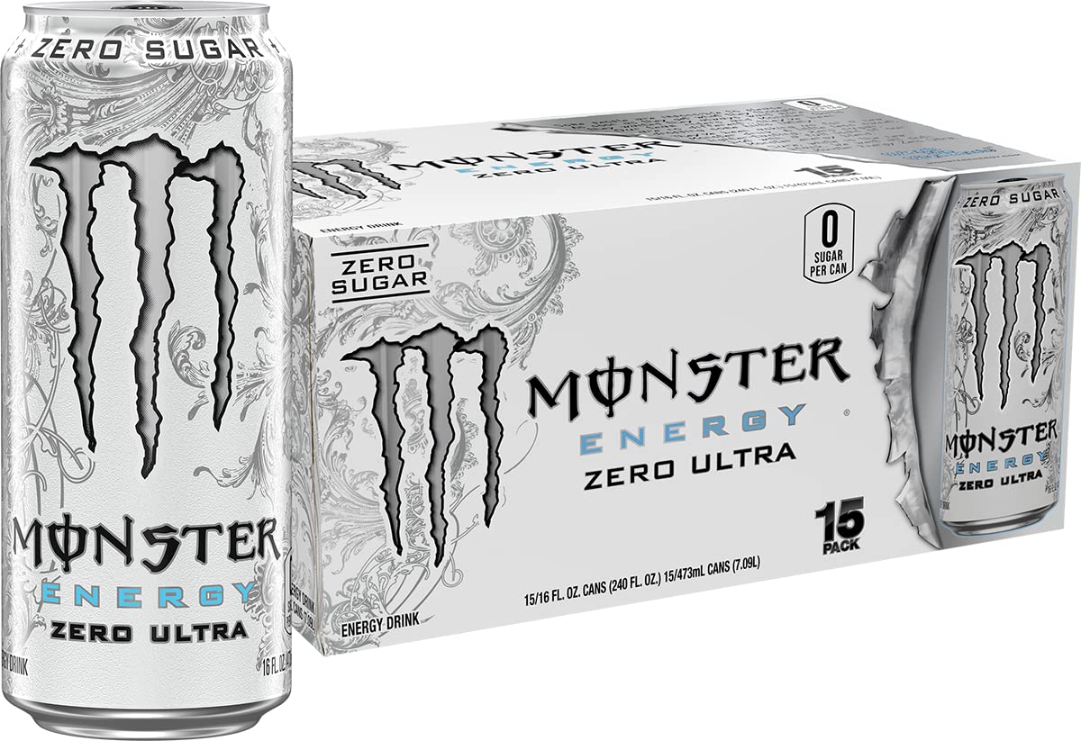 Monster Energy Zero Ultra – 16 oz, 15 Pack
