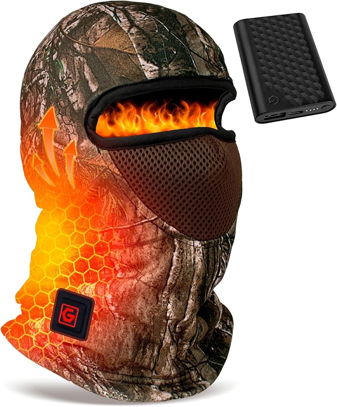 Genovega Women Men Heated Balaclava Hat 6000 mAh Rechargeable Portable Electric Gifts