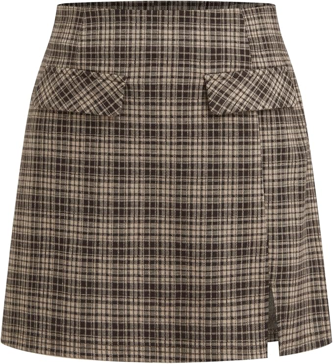CIDER Mini Skirt High Waist Split Party Basic A Line Skirt