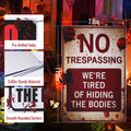 Halloween Decorations Metal Tin Sign for Outdoor Yard, Garage Wall