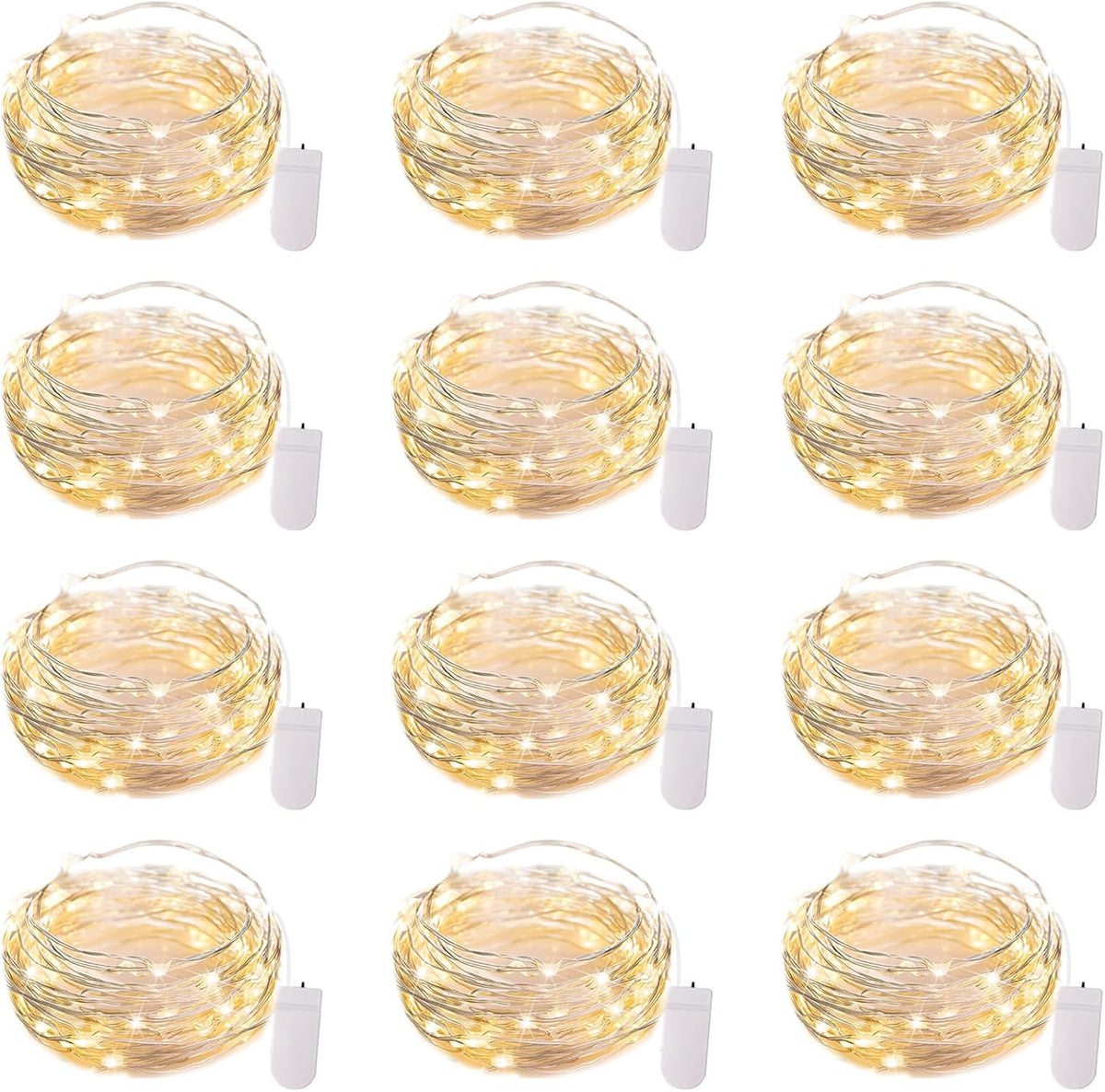 Brightown 12 Pack Battery Operated LED Fairy Lights – 7 ft