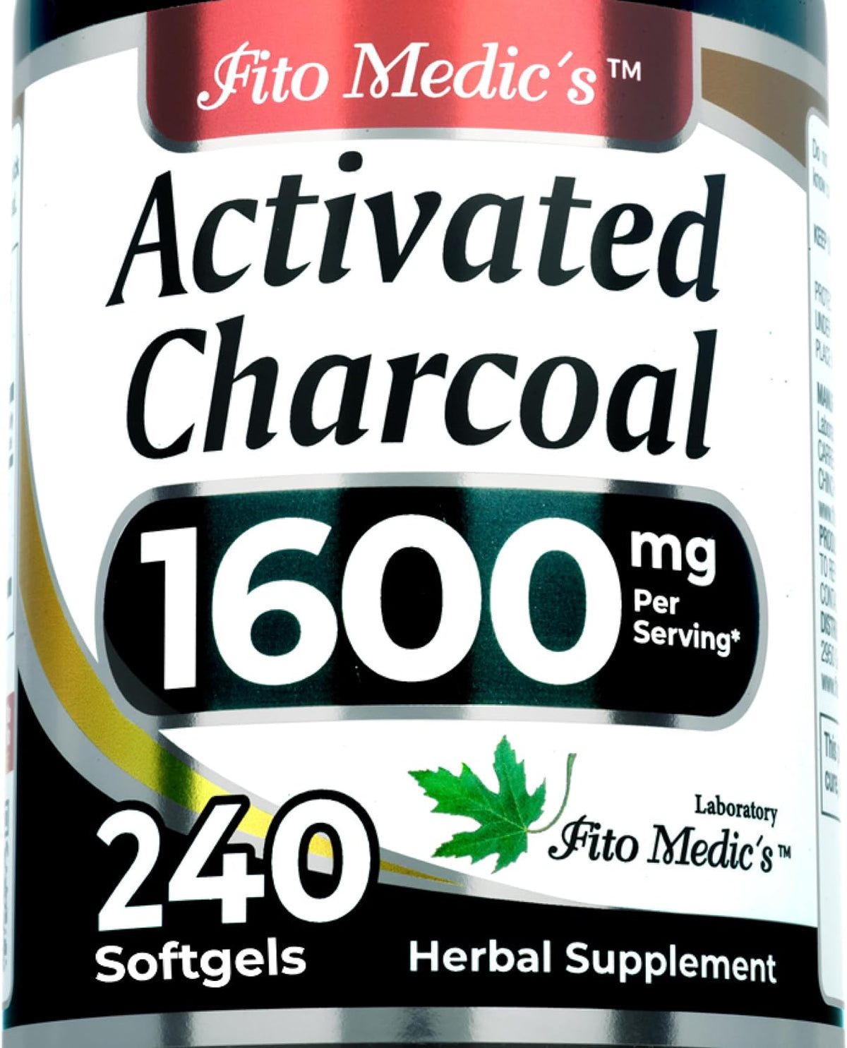 FITO MEDIC'S Lab | Activated Charcoal | 240 caps | Activated Charcoal Pills