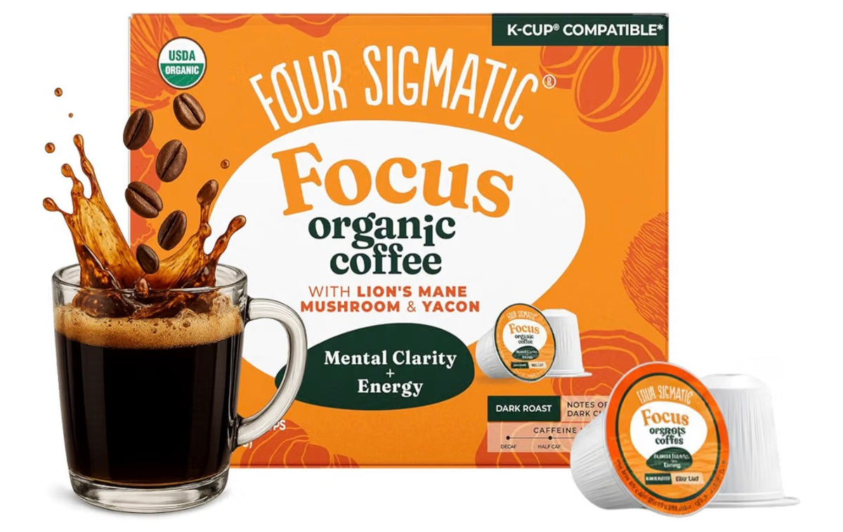 Four Sigmatic Mushroom Coffee K-Cups — Organic Dark Roast, 24 Count