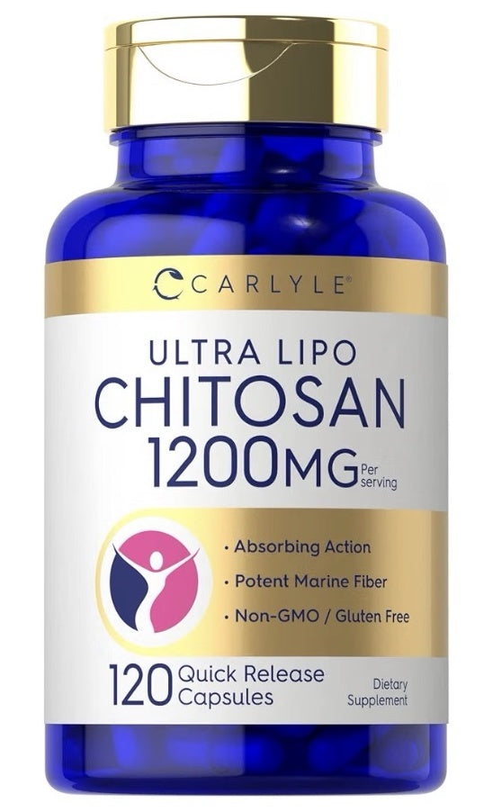 Carlyle Ultra Lipo Chitosan 1200mg, 120 capsule bottle