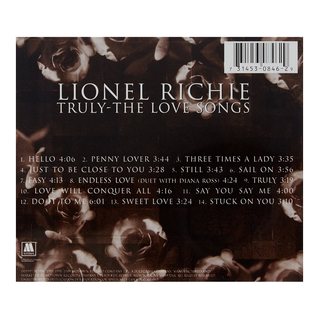 Lionel Richie – Truly: The Love Songs (CD) cover