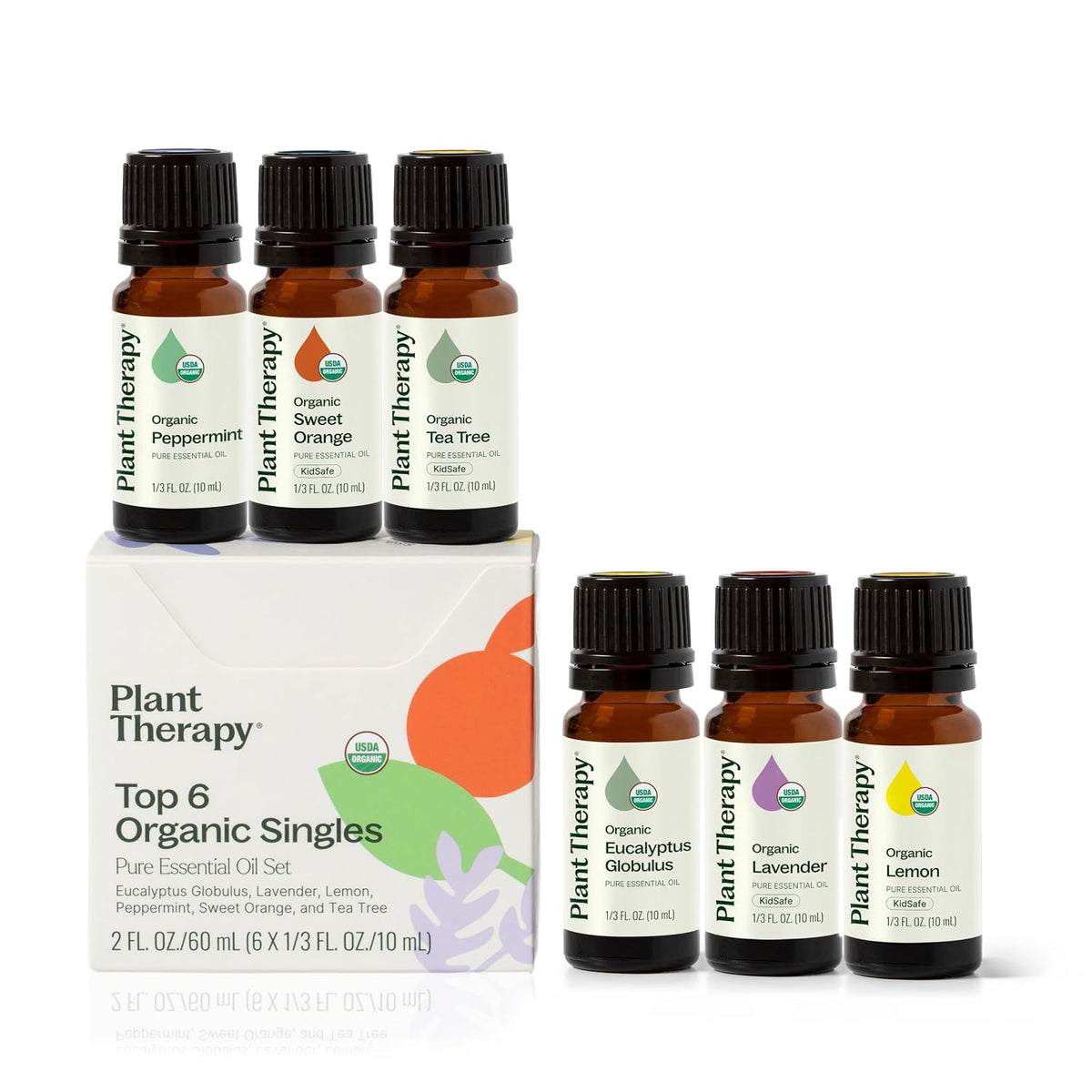 Plant Therapy Top 6 Organic Essential Oil Set